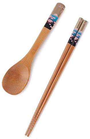 2-in-1 Dual Use Long Chopsticks/Spoon Piece Set Tableware Learning Chinese OJ_ES 