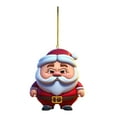 thumbnail image 1 of Fiudx Colgante de Papá Noel, Impresión a Doble Cara, Decoración Acrílica, Adorno para Árbol de Navidad, Accesorio para Funda de Coche, Alegría Festiva, Regalo Especial, 1 Colgante Por Juego, 1 of 2