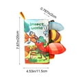 thumbnail image 3 of YANGHONGY Chewable Tail Cloth Book Interactive Tearproof Fabric Book Early Learning Cloth Book Soft Tail Fabric Story Book, 3 of 6