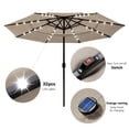thumbnail image 4 of Yescom Parasol de Patio 10 Pi 3 Niveaux avec LED Solaire, Manivelle, Bouton d'Inclinaison, Jardin, 4 of 9