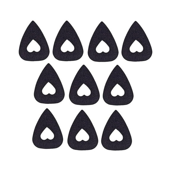 unbranded 10 Pcs Wool Guitar Picks Lightweight Guitar Picks 3.34X2.52X0.30CM Black