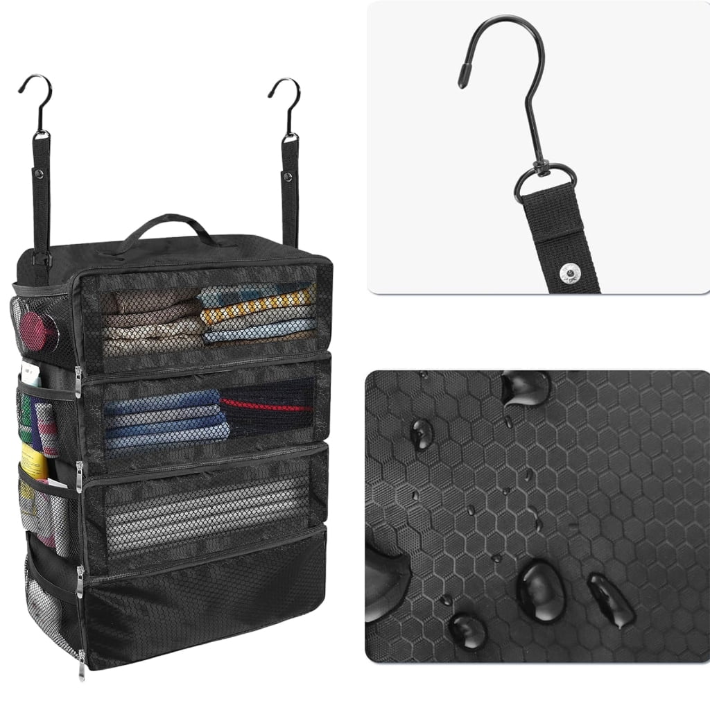 Spacious Travel Clothing Organizers Bag Convenient Foldable Garment Bag Sturdy Waterproof Materials Organizers
