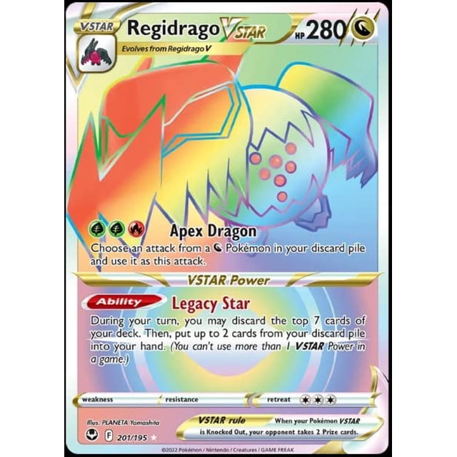 Carta Coleccionable Pokémon Regidrago Vstar 201/195 Silver Tempest