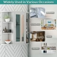 thumbnail image 7 of MEETWARM Bathroom Cabinet Wall Mounted Multipurpose Hanging Cupboard Kitchen Medicine Storage Organizer with Mirror Single Door and 2 Adjustable Shelves (White), 7 of 7