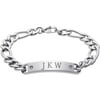 Personalized Planet Stainless Steel Men's Deja Vu ID Bracelet with CZ