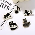 thumbnail image 2 of Juego de broches con forma de gato con forma de gato negro con forma de gato, aleación, 2 of 3