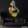 thumbnail image 4 of Craftnamesign Duck with Pizza Neon Sign, Pizza Wall Decor, Duck Wall Art, 4 of 4