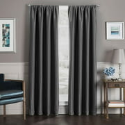 Sebastian 95-Inch Rod Pocket Insulated 100% Blackout Window Curtain Panel in Charcoal