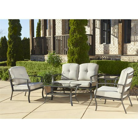 Cosco Outdoor 5 Piece Serene Ridge, Patio Furniture Conversation Set