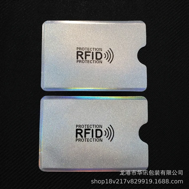 Estuche protector para tarjetas de identificación, de metal, de aluminio, con bloqueo RFID, para tarjetas bancarias y tarjetas de crédito.