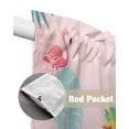 thumbnail image 6 of Swag Curtains, Flamingo Pineapple Palm Leaf Tropical Hawaii Rod Pocket Kitchen Curtains Valances Tier Curtains Swag Valance Curtains for Bedroom Living Room 36" x 36", 2 Panels, 6 of 6