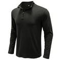 thumbnail image 3 of PMVFHDE Long Sleeve Shirts For Men Summer Casual Solid Color Stand Collar Zipper Placket Blouse Comfortable Daily Top, 3 of 5