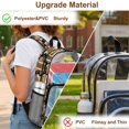 thumbnail image 6 of ZIATUBLES Clear Backpack 17 Inch, Heavy Duty Fabric & PVC Transparent Bookbag for Boys Girls, Cat Book Floral Print See Through Backpack for School and Security, 6 of 7
