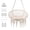 Cream White, variant on POWKOL Macrame Swing Seat, Steel Frame, Plush Cotton Support, Beige Patio Swing Chair, Chair Hammock for Bedroom, For Cabin, Meditation, Lounging