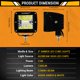 thumbnail image 5 of Barra de Luz LED Cubo Auxbeam 3 Pulgadas 72W Ámbar/Blanco 6000K, 5 of 8