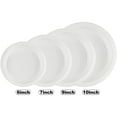 White Plastic Plates [100 Count] Disposable Plastic Plates, Microwave