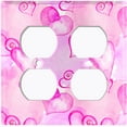 thumbnail image 3 of Metal Light Switch Plate Cover Purple Pink Watercolor Love Hearts LOV010, 3 of 13