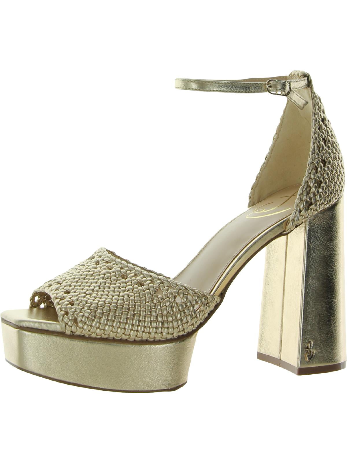 Sam Edelman Womens Nattie Faux Leather Square Toe Platform Sandals -  Walmart.com