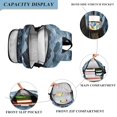 thumbnail image 3 of FORMRS Kids Backpack for School Unisex 17" Casual Bookbag Travel Daypack with Compartment Pockets, Blue Watercolor Mountain Pattern, 3 of 7