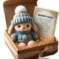 thumbnail image 3 of Creatine Knitted Hat Bunny Soft Huggable Rabbit With Hat Heartwarming For Easter Birthdays Or Just Because, 3 of 3
