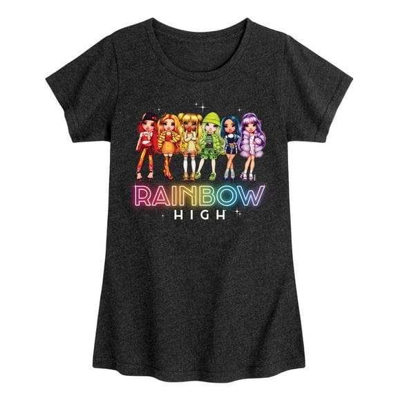 Rainbow High - Rainbow High Character Group - Toddler And Youth Girls Short Sleeve Graphic T-Shirt