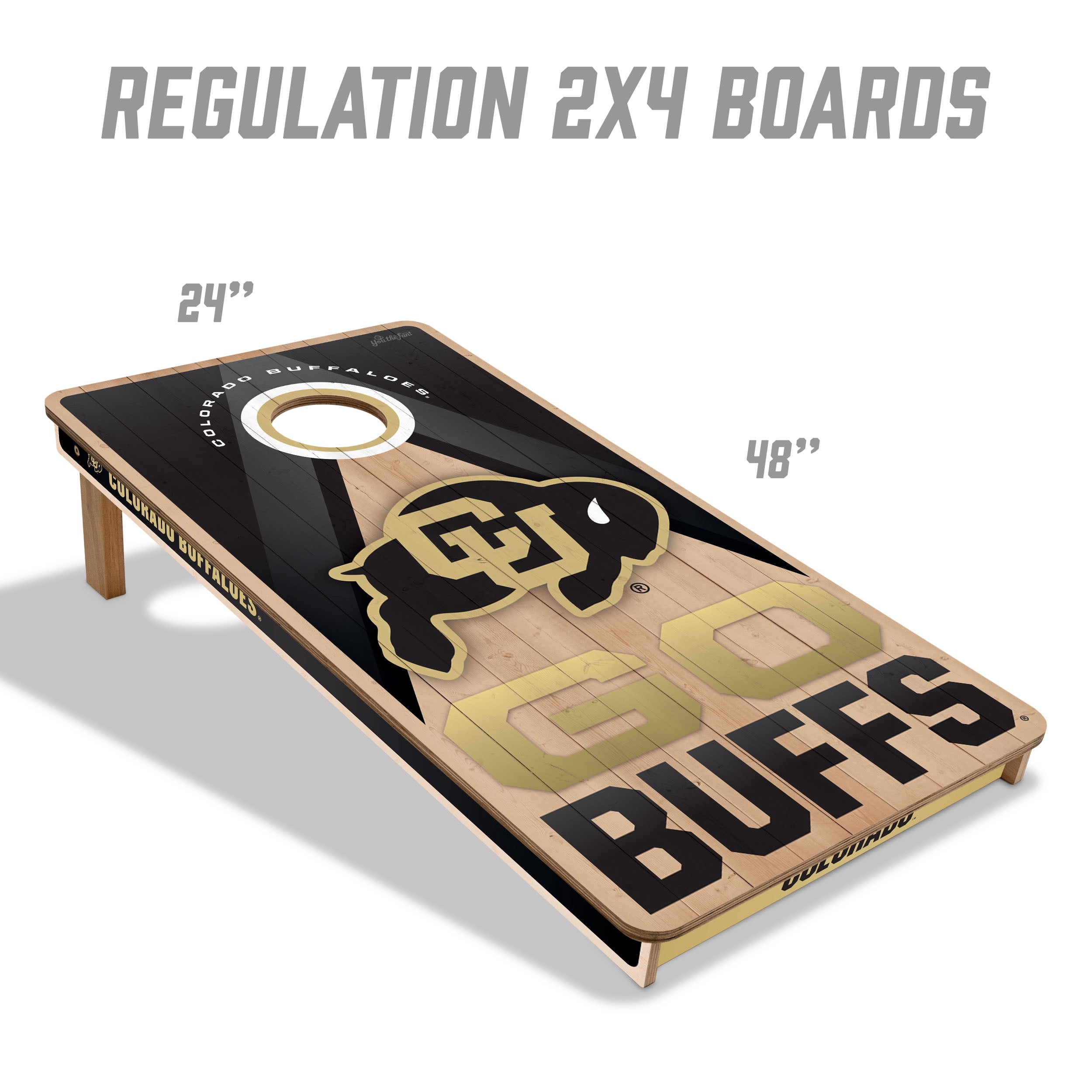 YouTheFan NCAA Colorado Buffaloes 2x4 Slogan Series Cornhole