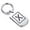 Silver, variant on Stainless Steel Elder Futhark Gebo Rune Dog Tag Keychain Circle Ring