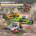 thumbnail image 2 of 2in1 Excavator Toys & Bulldozer Toy Car for Kids,1:24 Scale Construction Vehicle for Boys Christmas Birthday Gifts(Red), 2 of 5