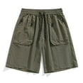 thumbnail image 1 of Clearance Mens Shorts, Mens Sports Shorts Mens Pajama Shorts Mens Drawstring Shorts Short for Mens Outdoor Shorts Men Big and Tall Shorts, Army Green, 3XL, 1 of 8