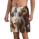 thumbnail image 2 of Balery Cow With Butterflies Traje de Baño Estilo Hawaiano para Hombre, Shorts de Secado Rápido con Bolsillos-Small, 2 of 6