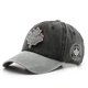 thumbnail image 1 of Gorra de béisbol unisex con bordado de hojas de arce (negro y gris), 1 of 8