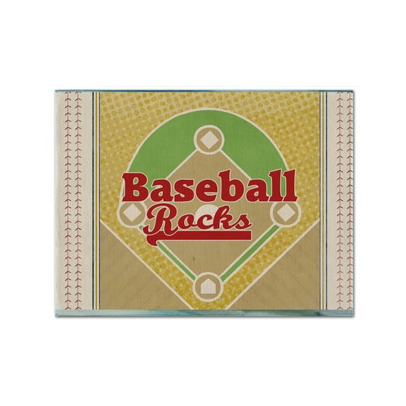 Carolines Treasures SB3077PLMT Baseball Rules Fabric Placemat, Multicolor