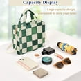 thumbnail image 5 of FORMRS Womens Corduroy Tote Bag Crossbody Shoulder Handbag with Pocket, Green and White Plaid Pattern, 5 of 7
