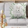 thumbnail image 1 of Uuiauoio Easter Pillow Covers Bunny Throw Pillow Covers 18 x 18 Inch Easter Spring Decoration Rabbit Cushion Case for Bedroom Sofa CouchEaster Holiday Festivals Home Decor, 1 of 6