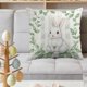 thumbnail image 1 of CaiYueKe Easter Spring Decorative Pillow Cover Floral Bunny Rabbit Home Decor Throw Cushion Case Seasonal Holiday Living Room Bedroom Sofa Accent Pillow, 1 of 7
