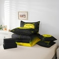 thumbnail image 4 of Twin Comforter Set - Lightening Football 7 Pieces Reversible ComfortersTheme Twin Size Bed Set Geometric Plaid Bed in a Bag with Comforter, Sheets, Pillowcases & Shams, 4 of 5
