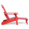 thumbnail image 5 of HomeSeason Hurley Folding Poly Plastic Adirondack Chair with Pull-out Ottoman Red, 5 of 5