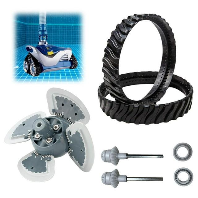 WUSUOWEI 7PCS Pool Cleaner Parts Accessories,Pool Cleaner Parts,Engine,Drive Shaft,Engine Bearing,Tire Track,Fits for Zodiac Baracuda 8 6EL 8EL Up Kit with R0524900 R0526100 R0527000 R0525100