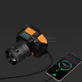 thumbnail image 1 of Lámpara de cabeza LED con sensor y zoom giratorio, linterna frontal con carga USB, luz potente para exteriores, linterna frontal con batería, luz amarilla, 1 of 5