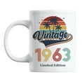 thumbnail image 1 of Vintage 1963 feat. Retro Sunset & Palm Trees Coffee & Tea Mug (11oz), 1 of 6
