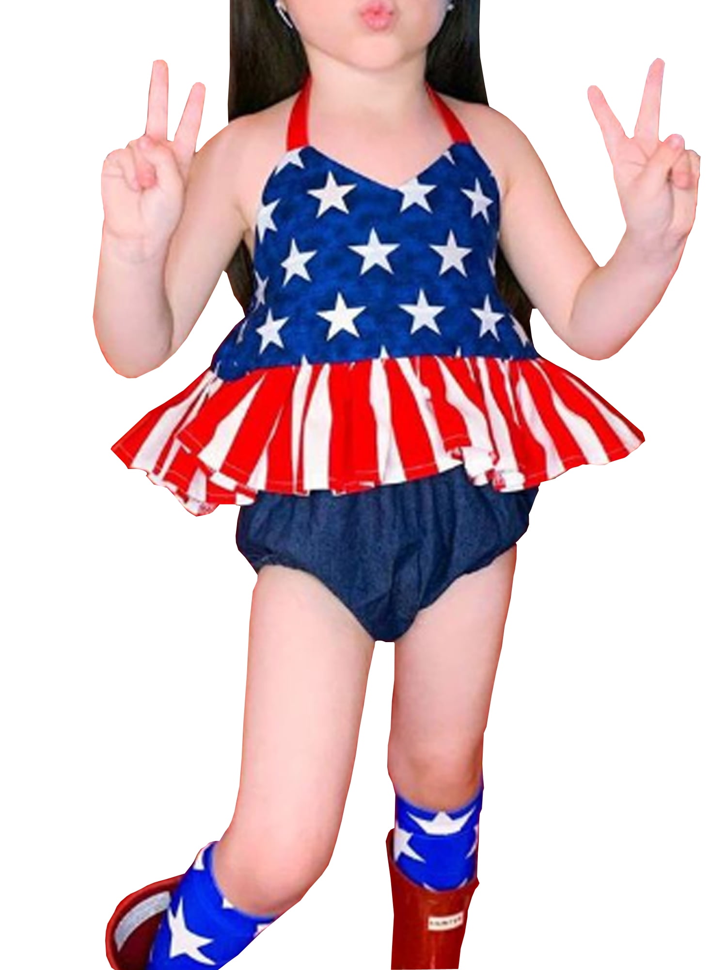 4th of july outfits for baby girl walmart