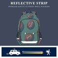 thumbnail image 5 of FORMRS School Backpack 17" Student Travel Bag with Laptop Compartment, Brown American Footballs, 5 of 7