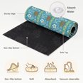 thumbnail image 6 of Bohemia Round Area Rug 5Ft Washable Circle Rugs for Living Room Bedroom, Tropical Plants Floral Plaid Vintage Rustic Blue Non-Slip Carpet Floor Mats Indoor Outdoor Carpet Runner Aesthetic Home Decor, 6 of 8