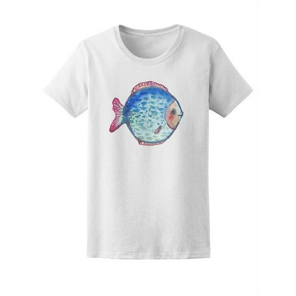 Cool Watercolor Exotic Fish Tee Women's -Image by Shutterstock