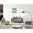 thumbnail image 3 of Euroco 4-Peice Modern Sectional Sofa with 2 Pillows, L Shape Modular Sofa Set for Living Room Office, Gray, 3 of 10
