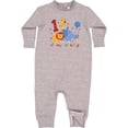 thumbnail image 2 of Inktastic Safari 1st Birthday Baby Fleece Romper, 2 of 4