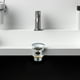 thumbnail image 2 of Desagüe de lavabo emergente, desagüe de lavabo plateado mate, desagüe emergente ranurado, tapón de lavabo con resorte, sin rebosadero, 2 of 6