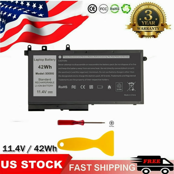 3DDDG Battery for Dell Latitude E5280 E5480 E5580 E5490 E5491 E5590 E5591 Series