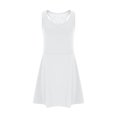 thumbnail image 6 of lcziwo Girls Sleeveless Tennis Dress Kids Racerback Golf Dress School Sports Dresses Summer Athletic Dress White 12-13Years, 6 of 8