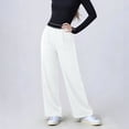 thumbnail image 6 of DPTALR Women's UPF 50+ High Waisted Stretch Fabric Elastic Waist Trousers,White,Size M, 6 of 9